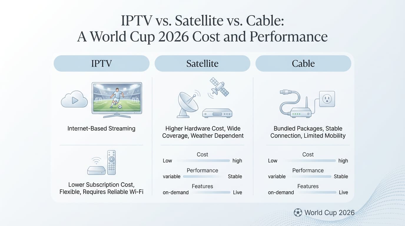 IPTV vs. Satellite vs. Cable: A World Cup 2026 Cost and Performance